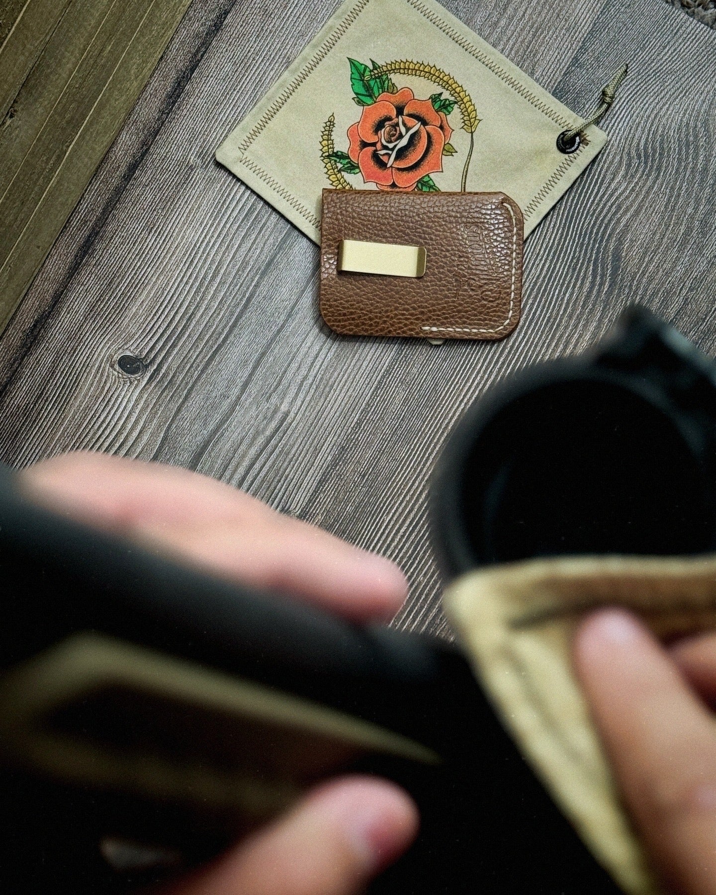 HOLD FAST HANDKERCHIEF + MONEY CLIP CARD WALLET