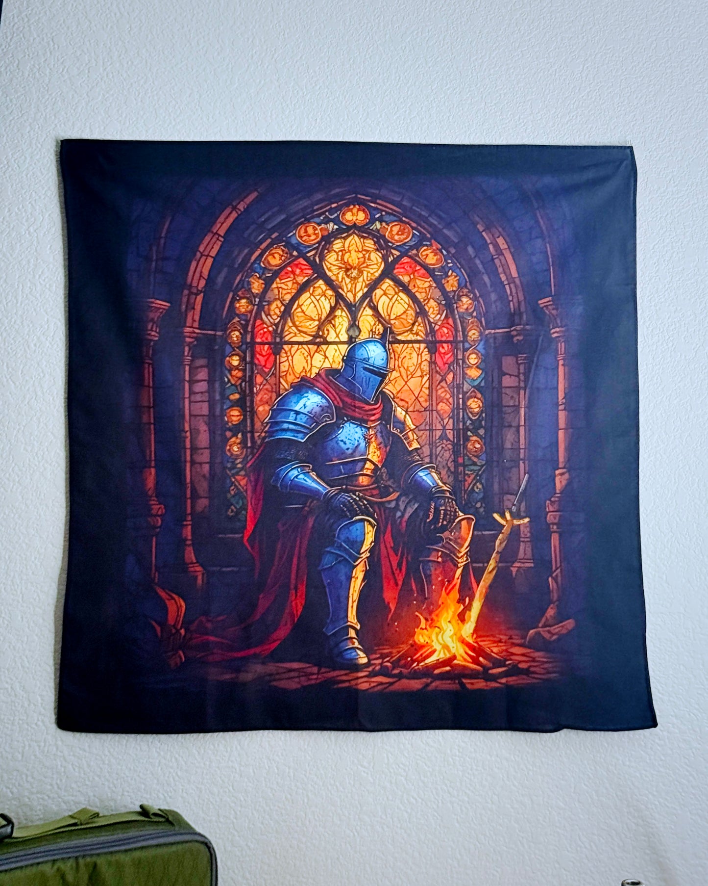STAINED GLASS BONFIRE HANKDANA (22" x 22")