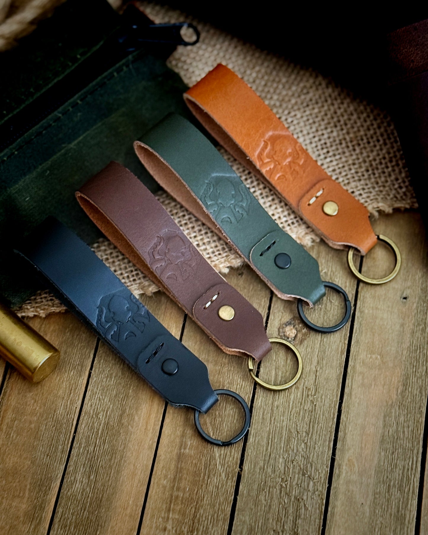 LEATHER KEY LOOP (JADE)