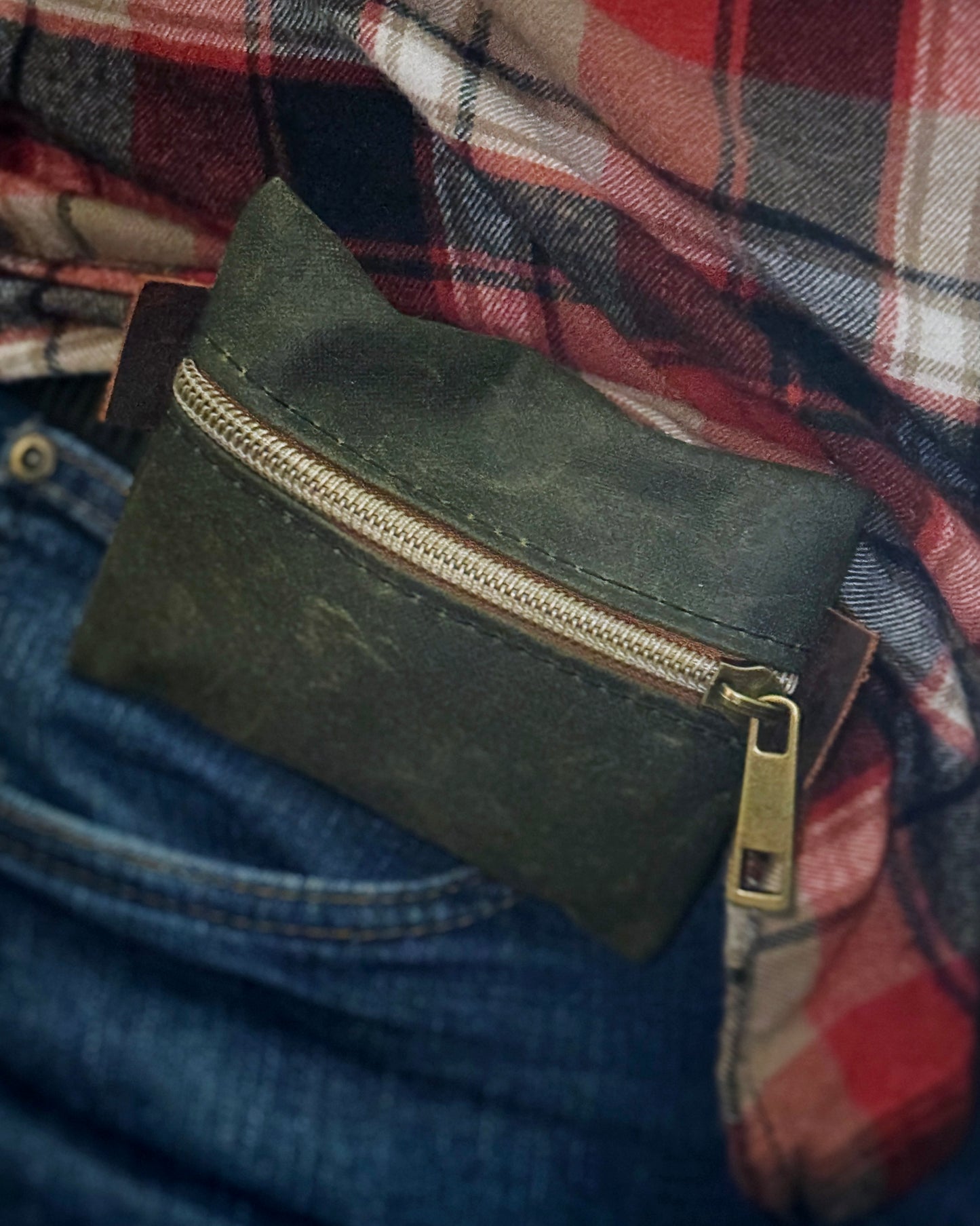 SCOUT MINI ALPINE POUCH (OLIVE WAXED CANVAS)