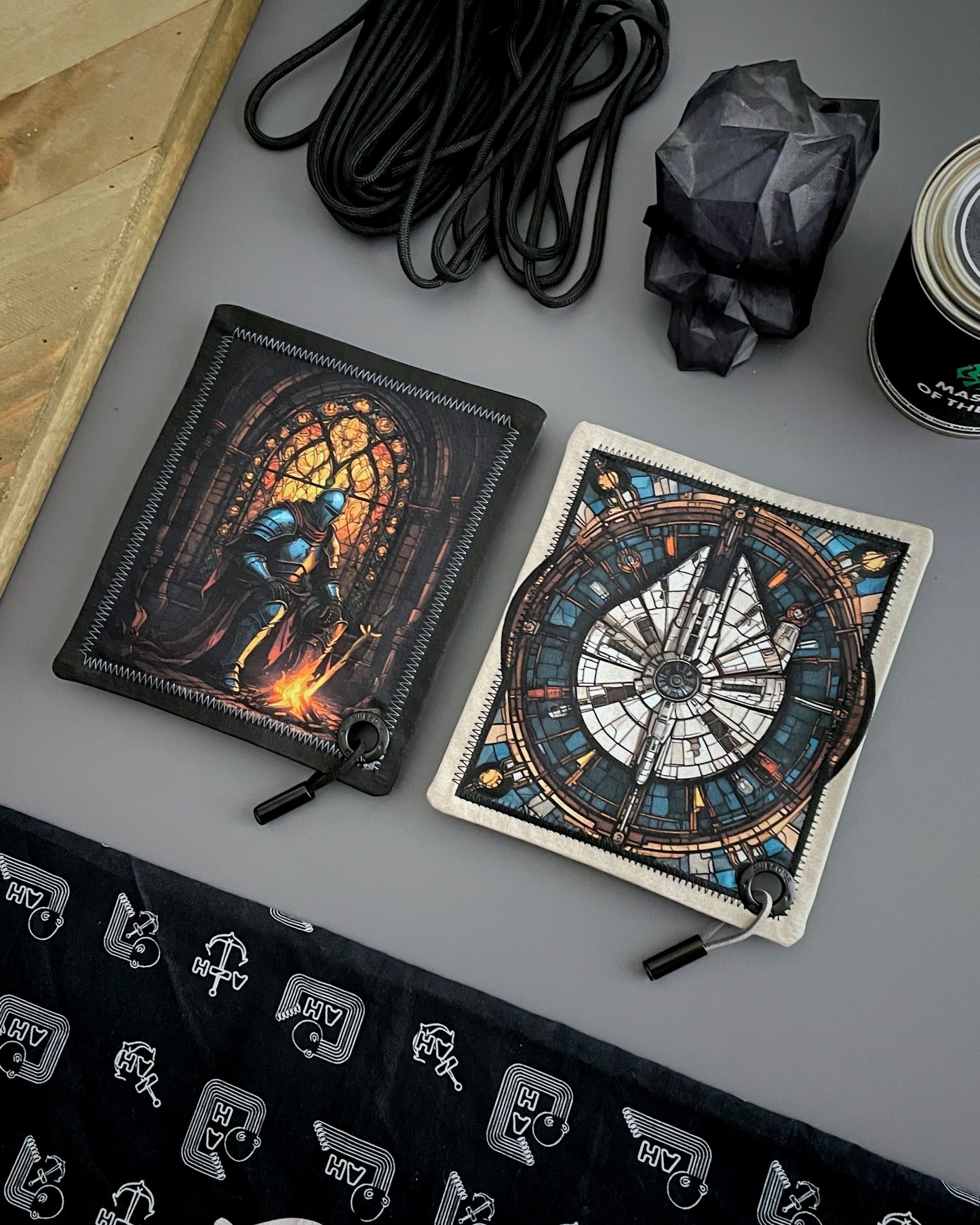 STAINED GLASS FALCON HANDKERCHIEF