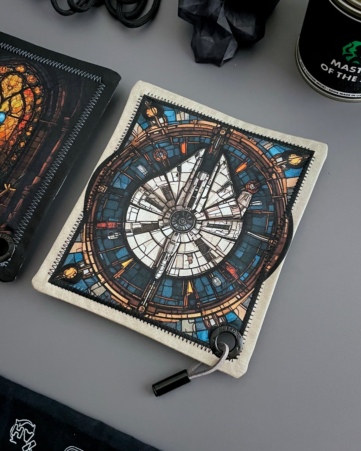 STAINED GLASS FALCON HANDKERCHIEF