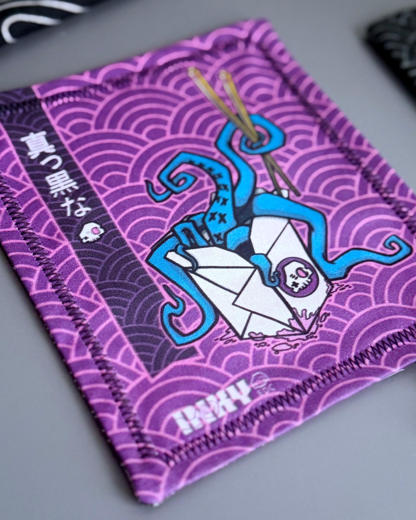 INKY TAKEOUT PURPLE HANDKERCHIEF