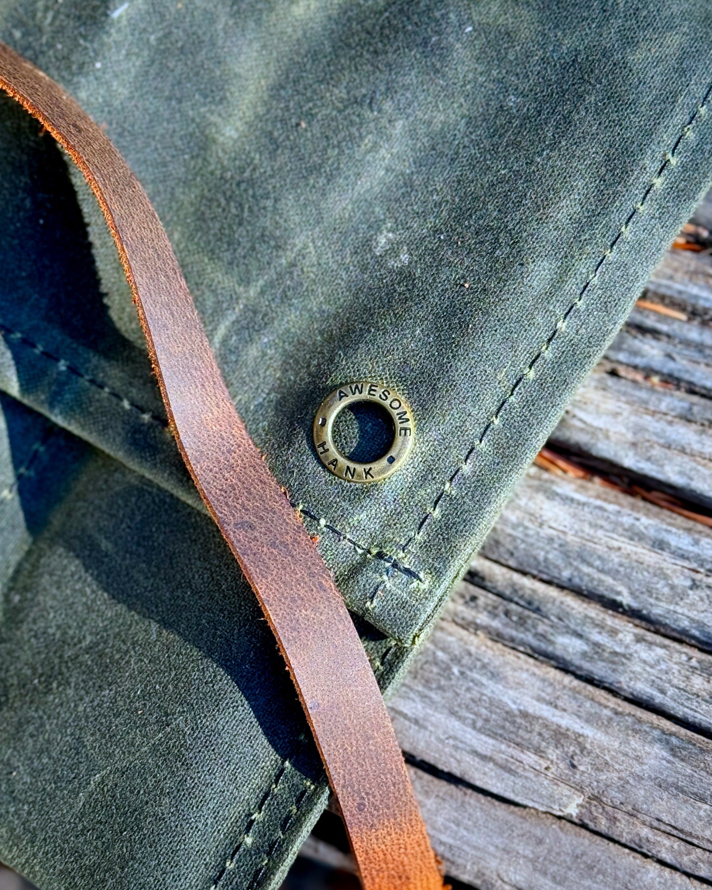 SIERRA KNIFE & TOOL ROLL (OLIVE WAXED CANVAS)
