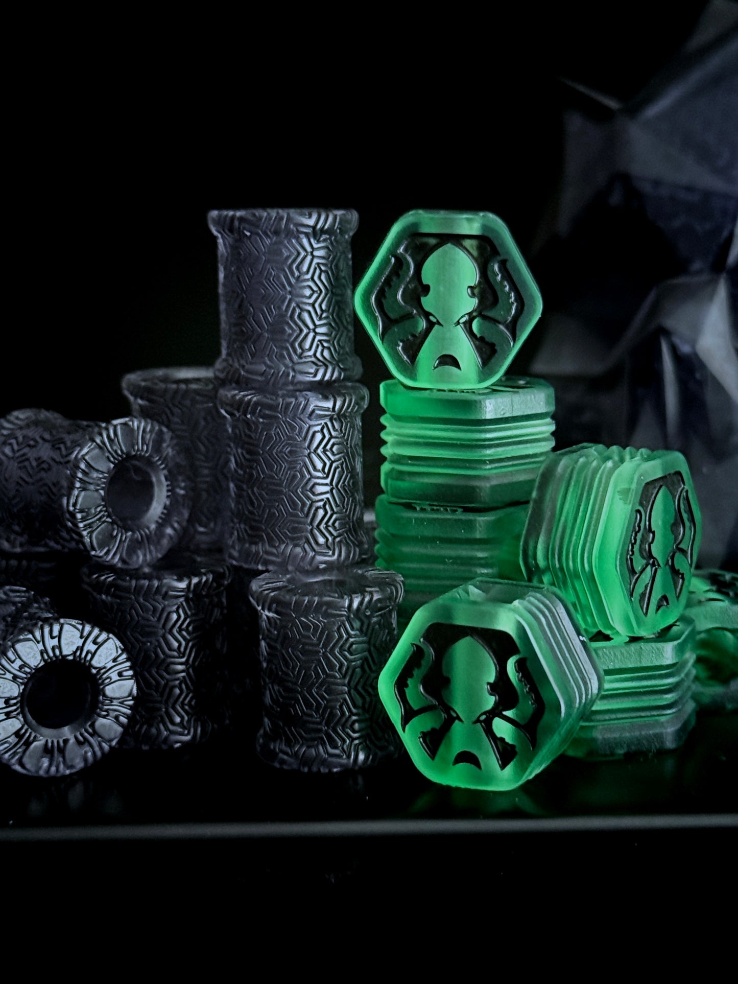 SMOKEY TRIAD BARREL BEAD