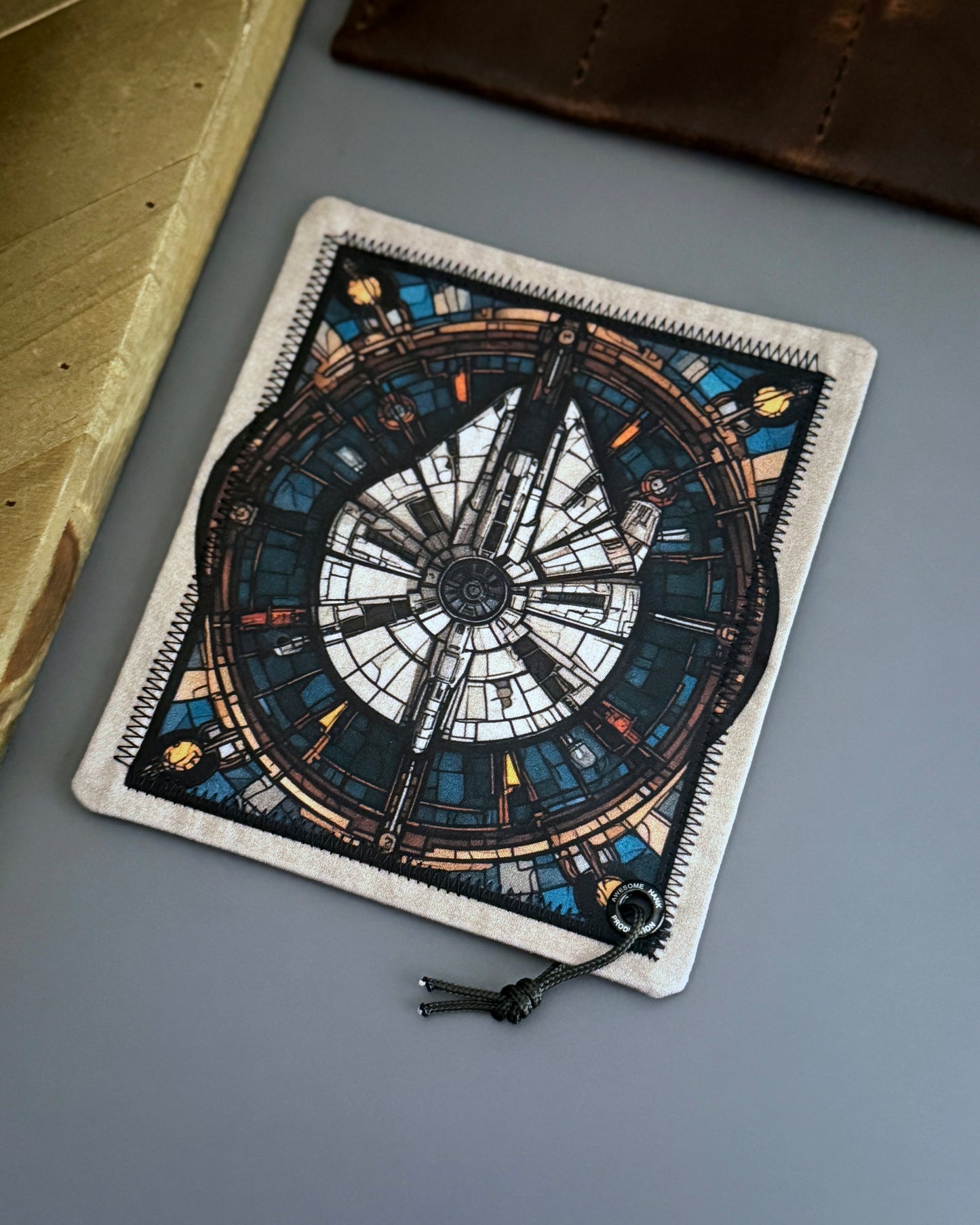 STAINED GLASS FALCON HANDKERCHIEF