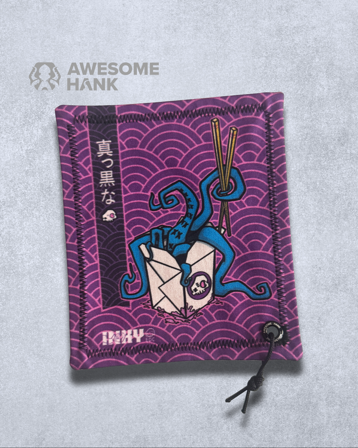 INKY TAKEOUT PURPLE HANDKERCHIEF