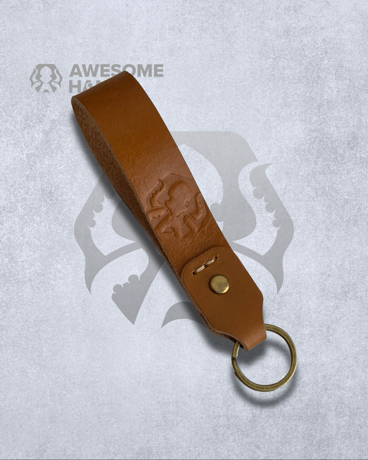 LEATHER KEY LOOP (TAN)