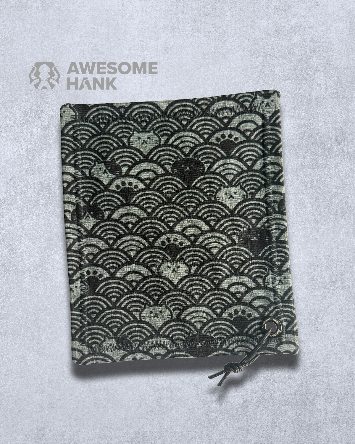 MIDNIGHT MEOW SEIGAIHA HANDKERCHIEF (AHP)