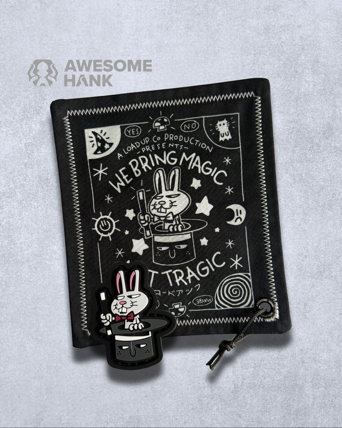 NO TRAGIC RABBIT HANDKERCHIEF + PATCH PACK