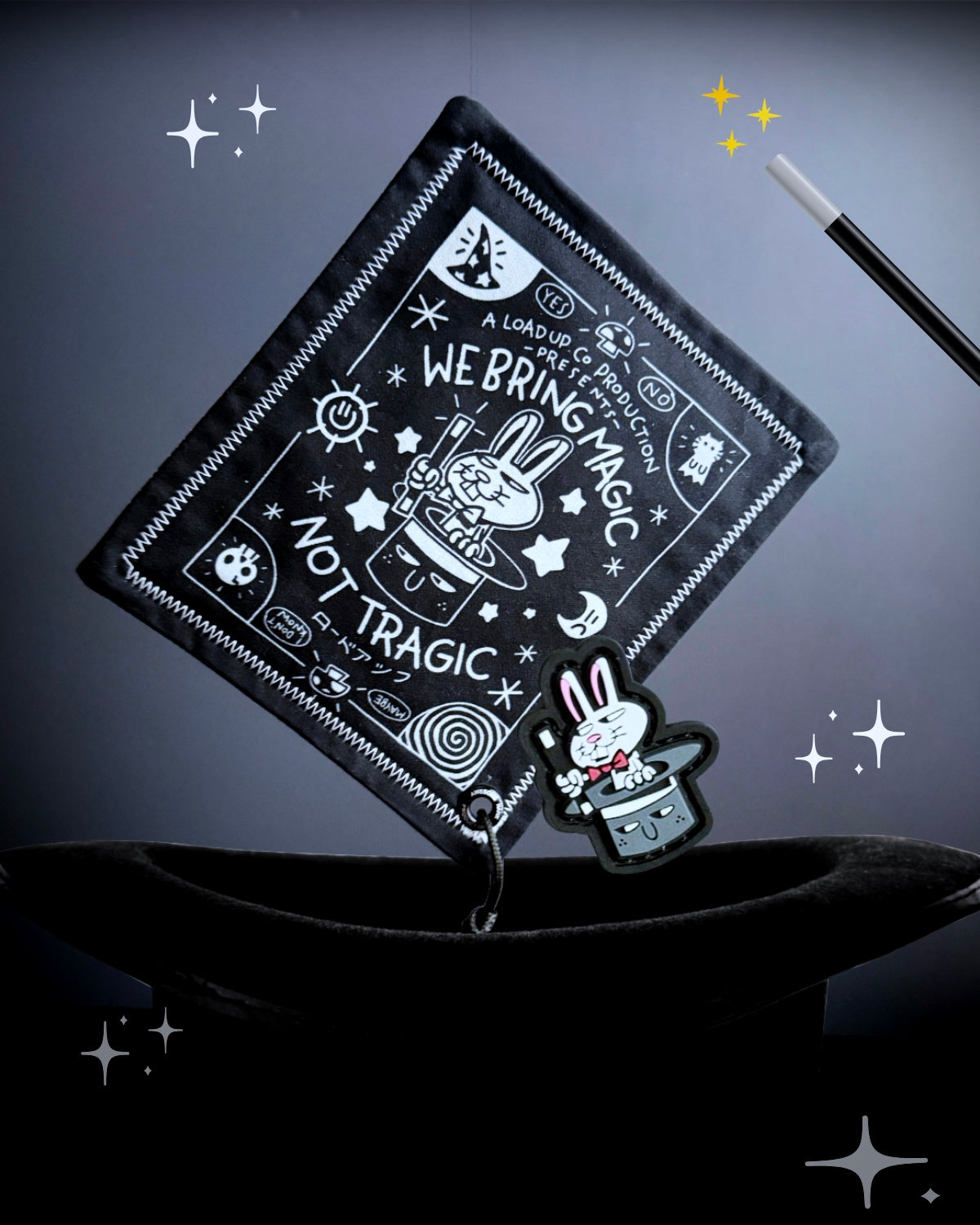 NO TRAGIC RABBIT HANDKERCHIEF + PATCH PACK
