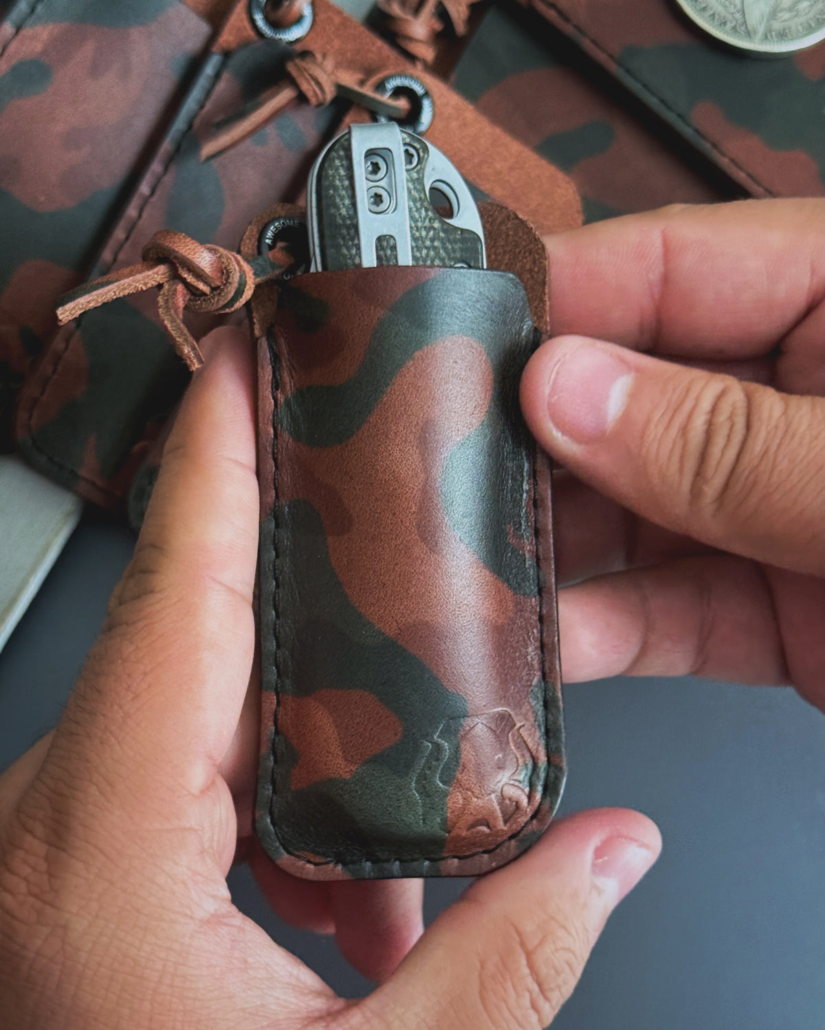 THE HORSESHOE KNIFE JACKET - LA BRETAGNA LEATHER (LIMITED EDITION BADLANDS CAMO)
