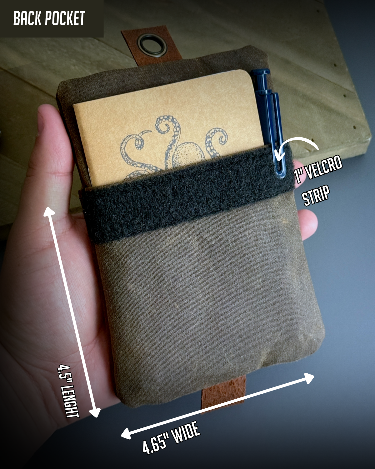 RIVER WAXED CANVAS CADDY ORGANIZER - LARGE W/ CRAFT NOTEBOOK (MULTIPLE COLORS)