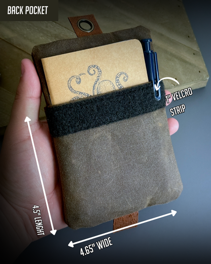 RIVER WAXED CANVAS CADDY ORGANIZER - LARGE W/ CRAFT NOTEBOOK (MULTIPLE COLORS)