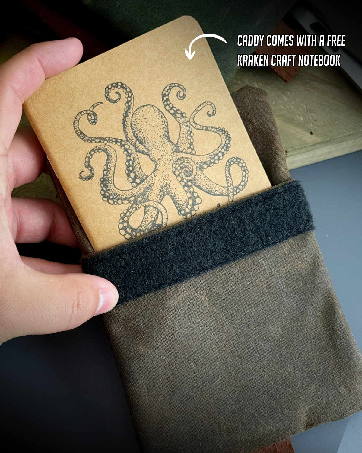 RIVER WAXED CANVAS CADDY ORGANIZER - LARGE W/ CRAFT NOTEBOOK (MULTIPLE COLORS)