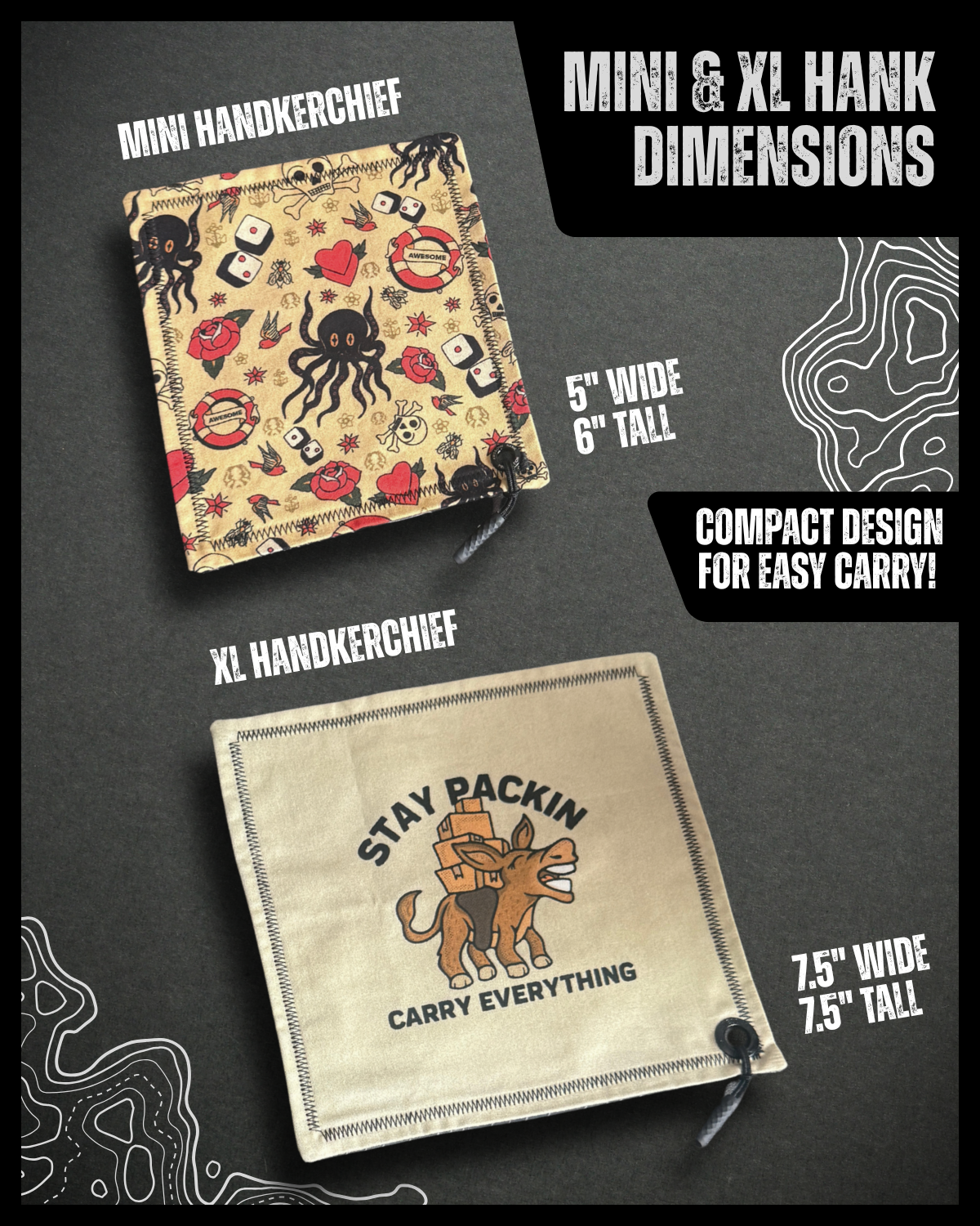 TURTLE SHELL HANDKERCHIEF (MINI) - EDC HANK