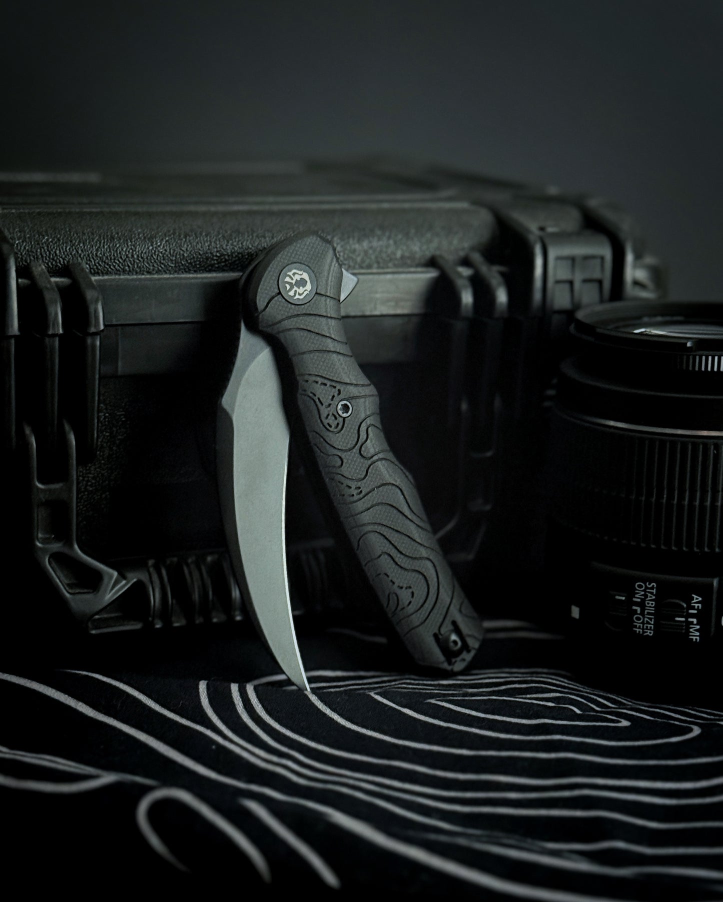 TRIVISA LACERTA TOPO VARIANT EXCLUSIVE BLACK G10 14C28N (3.34" BLACK STONEWASH)
