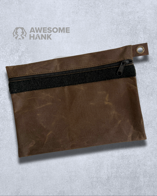 ALPINE WAXED CANVAS FLAT-LAY POUCH - LARGE (MULTIPLE COLORS)