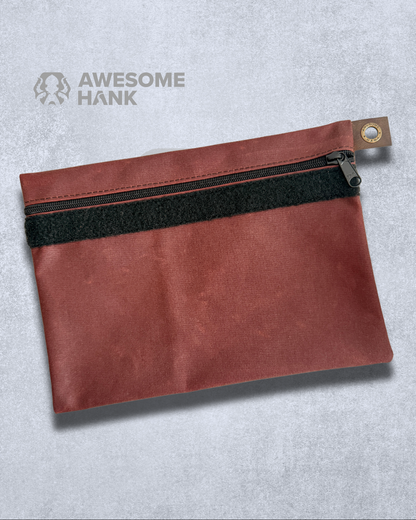 ALPINE WAXED CANVAS FLAT-LAY POUCH - LARGE (MULTIPLE COLORS)