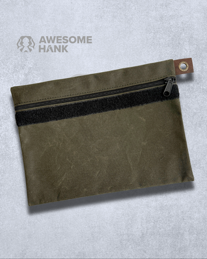 ALPINE WAXED CANVAS FLAT-LAY POUCH - LARGE (MULTIPLE COLORS)