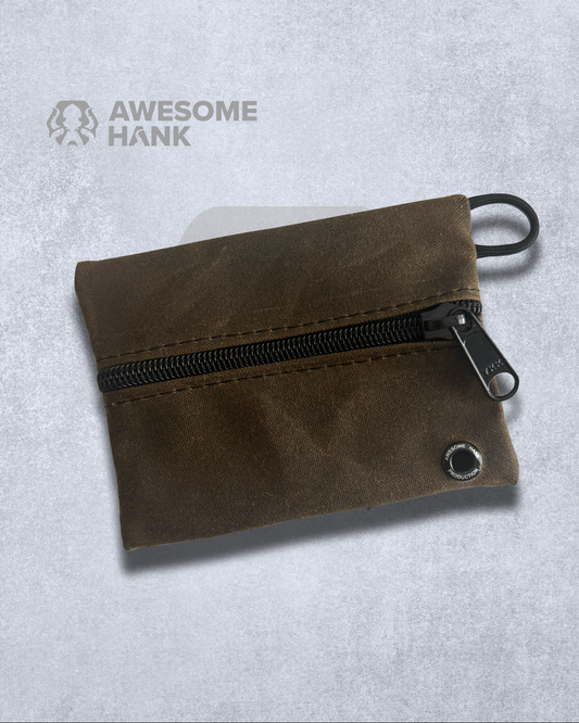 ALPINE MINI LIGHT POUCH (BROWN WAXED CANVAS)