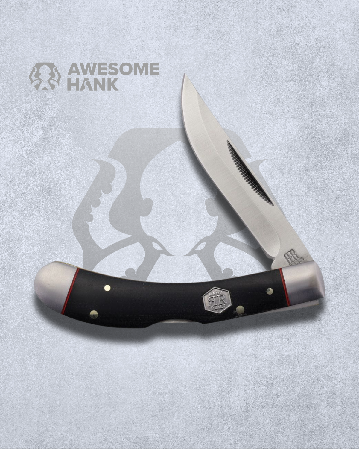 ROUGH RIDER BOW TRAPPER LOCKBACK BLACK MICARTA