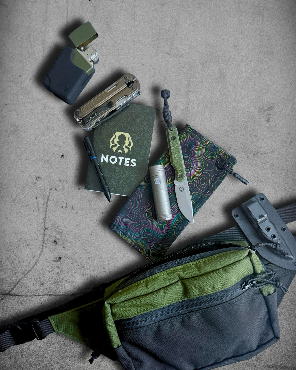 EARTHSEED BLK N' OLIVE FANNY PACK