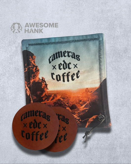 CAMERAS, EDC, COFFEE HANK + COASTER BUNDLE