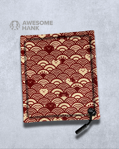 CAT WAVES RED HANDKERCHIEF (MINI) - EDC HANK