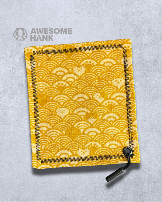 CAT WAVES YELLOW HANDKERCHIEF (MINI) - EDC HANK