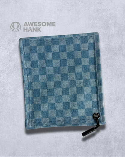 CHECKERED DENIM HANDKERCHIEF
