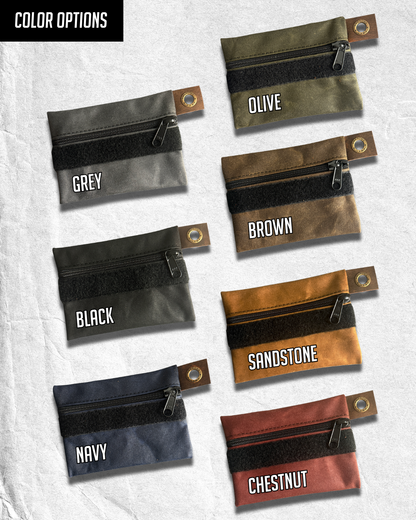 ALPINE WAXED CANVAS FLAT-LAY POUCH - SMALL (MULTIPLE COLORS)