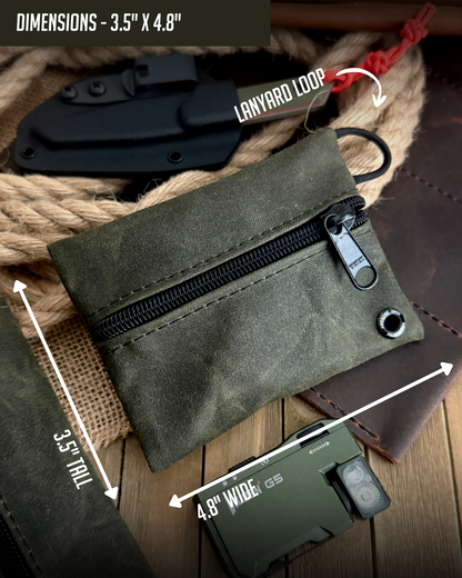 ALPINE MINI LIGHT POUCH (BROWN WAXED CANVAS)