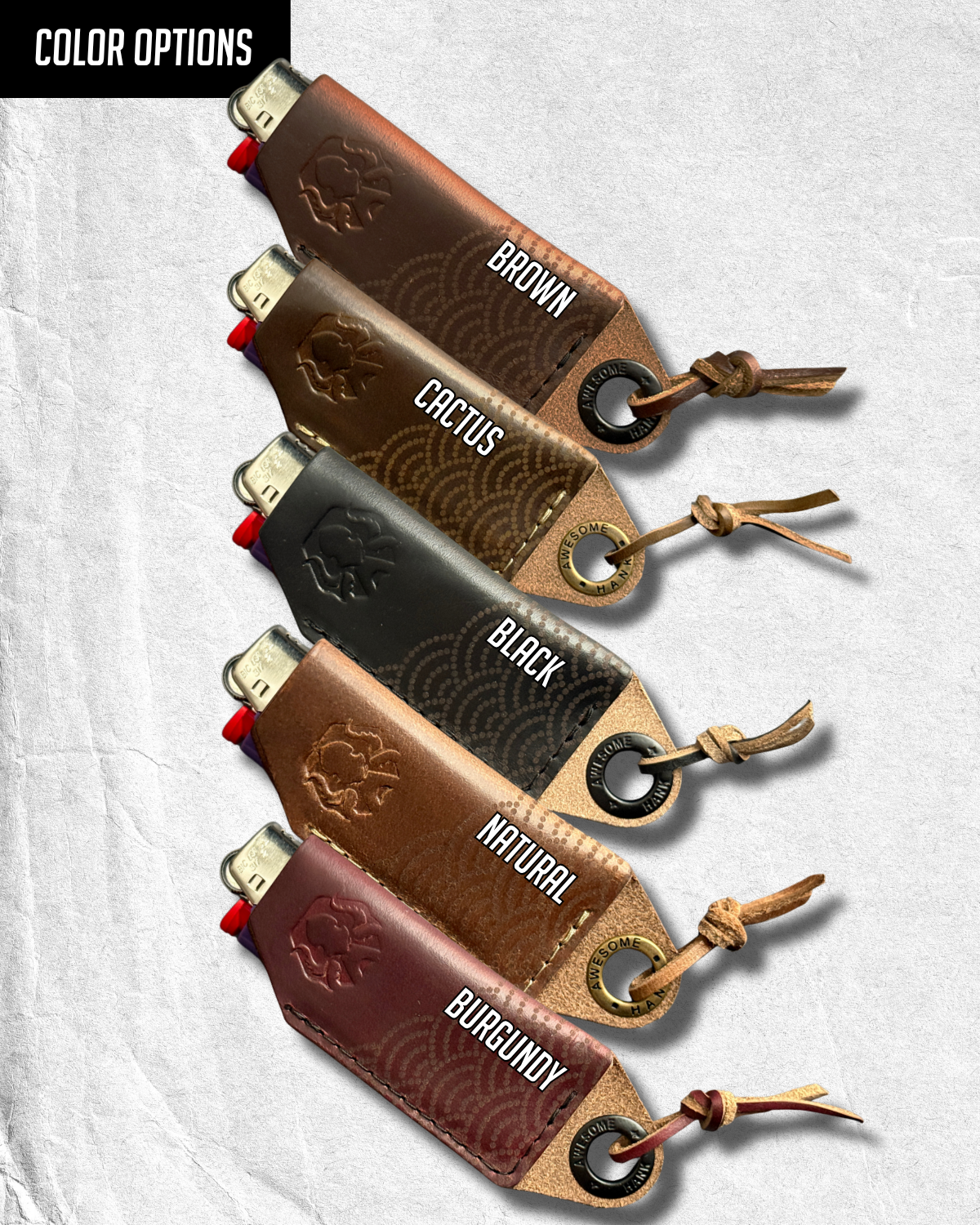 THE BOOT LIGHTER JACKET - HORWEEN LEATHER SEIGAIHA MOTIF (MULTIPLE COLORS)