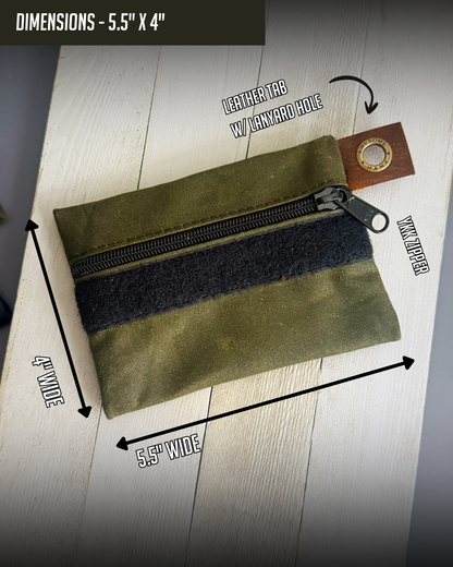 ALPINE WAXED CANVAS FLAT-LAY POUCH - SMALL (MULTIPLE COLORS)