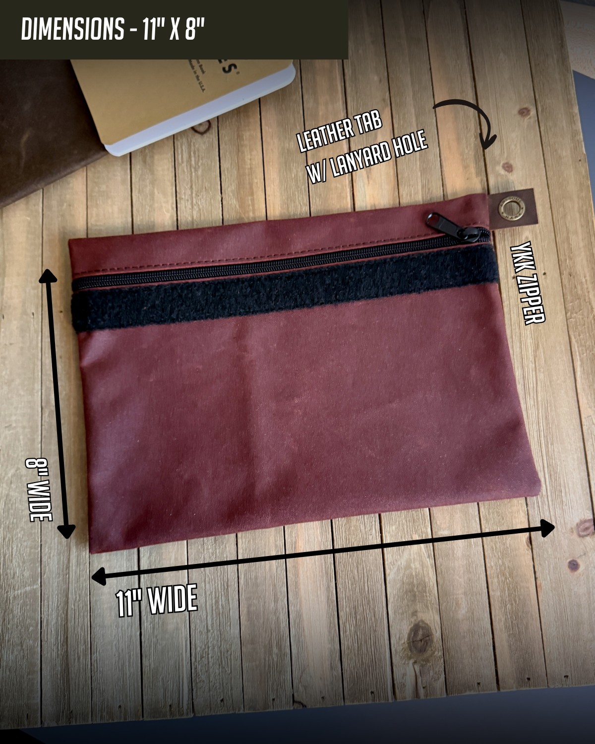ALPINE WAXED CANVAS FLAT-LAY POUCH - LARGE (MULTIPLE COLORS)