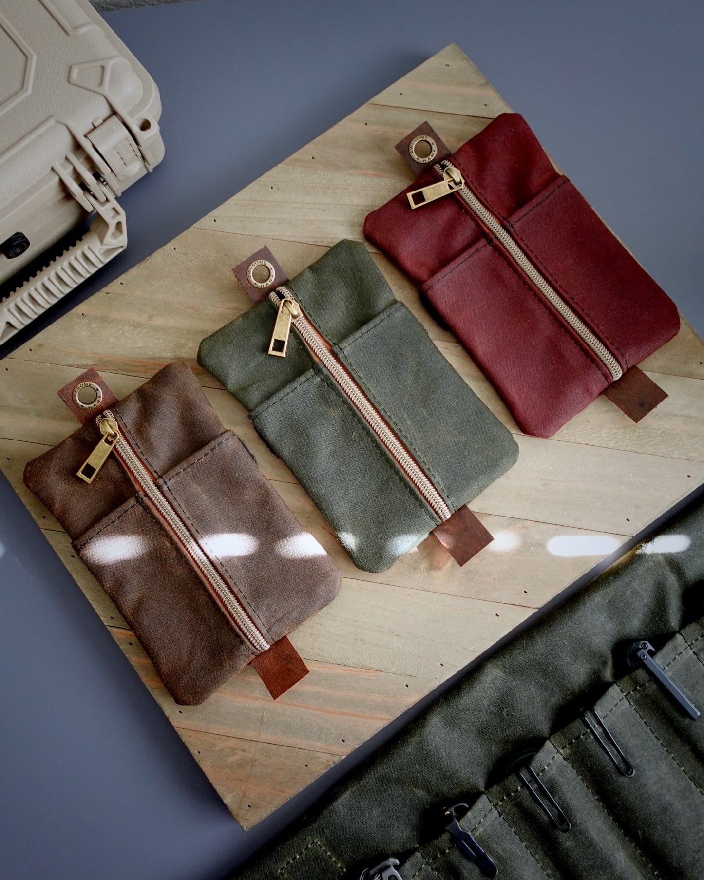 RIVER WAXED CANVAS CADDY ORGANIZER - LARGE W/ CRAFT NOTEBOOK (MULTIPLE COLORS)