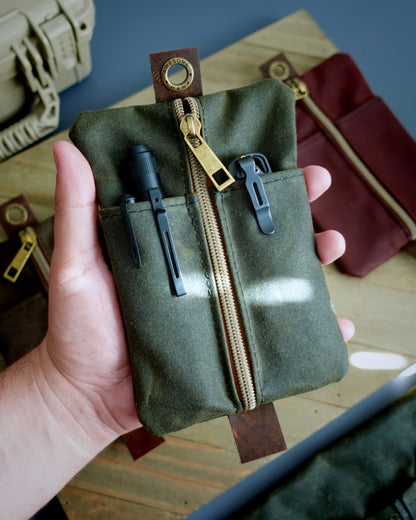 RIVER WAXED CANVAS CADDY ORGANIZER - LARGE W/ CRAFT NOTEBOOK (MULTIPLE COLORS)