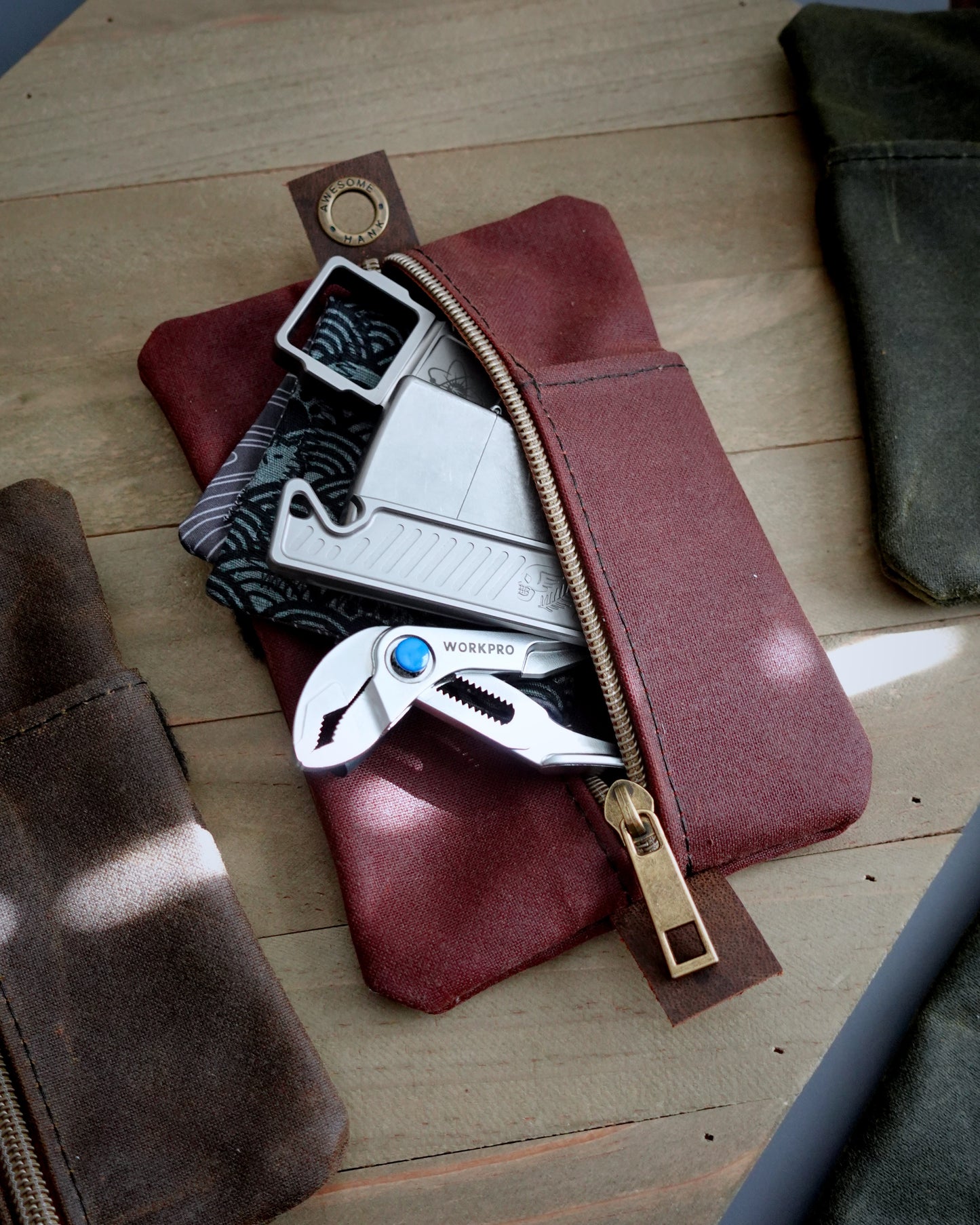 RIVER WAXED CANVAS CADDY ORGANIZER - LARGE W/ CRAFT NOTEBOOK (MULTIPLE COLORS)