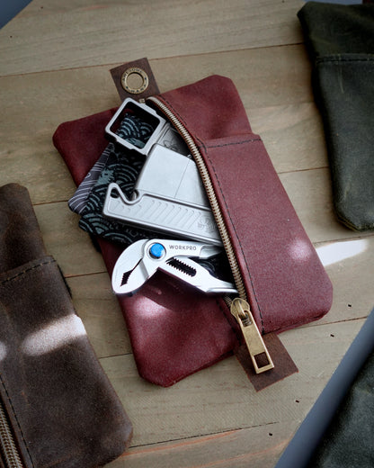 RIVER WAXED CANVAS CADDY ORGANIZER - LARGE W/ CRAFT NOTEBOOK (MULTIPLE COLORS)