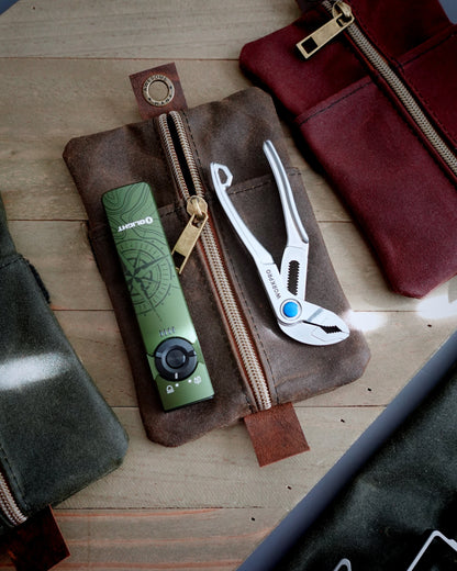 RIVER WAXED CANVAS CADDY ORGANIZER - LARGE W/ CRAFT NOTEBOOK (MULTIPLE COLORS)