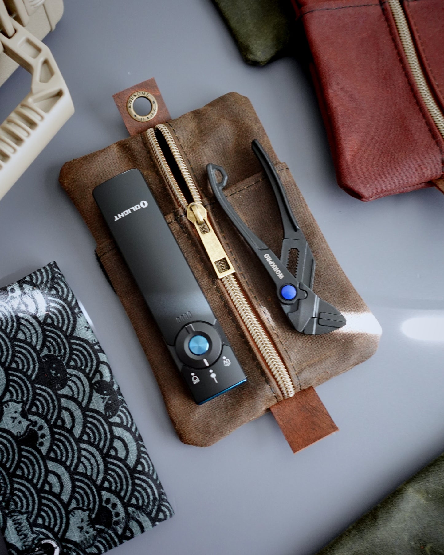 RIVER WAXED CANVAS CADDY ORGANIZER - LARGE W/ CRAFT NOTEBOOK (MULTIPLE COLORS)