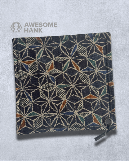 ECRU ASANOHA NAVY HANDKERCHIEF (HUSKY)