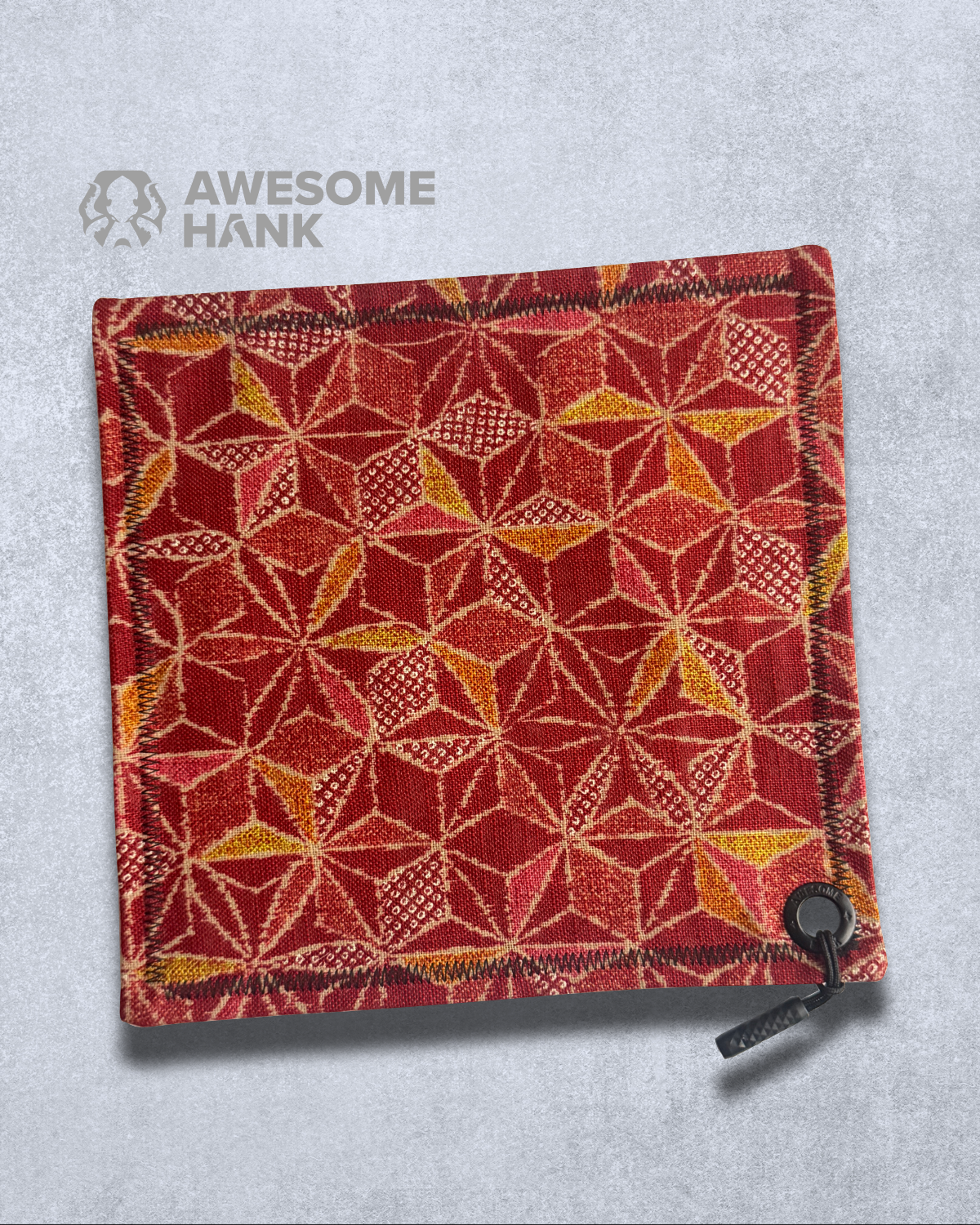 ECRU ASANOHA RED HANDKERCHIEF (HUSKY)