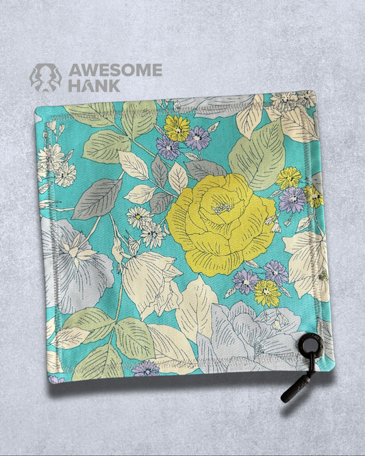 FLORAL TURQUOISE HANDKERCHIEF (HUSKY) - EDC HANK