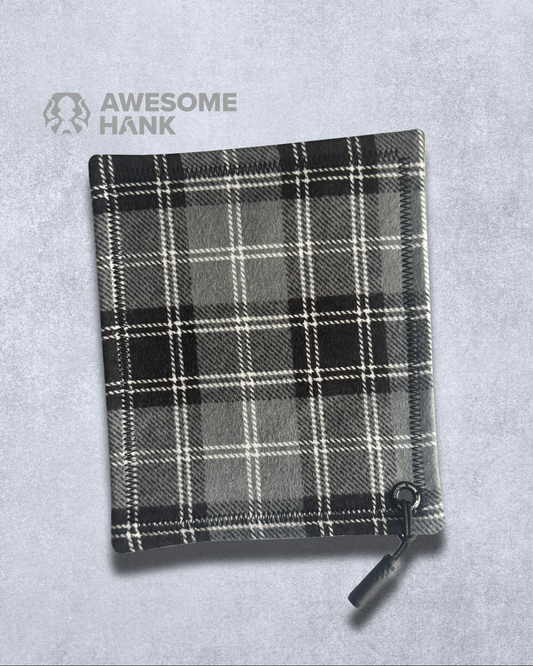 FLANNEL GRAYSCALE PLAID HANDKERCHIEF