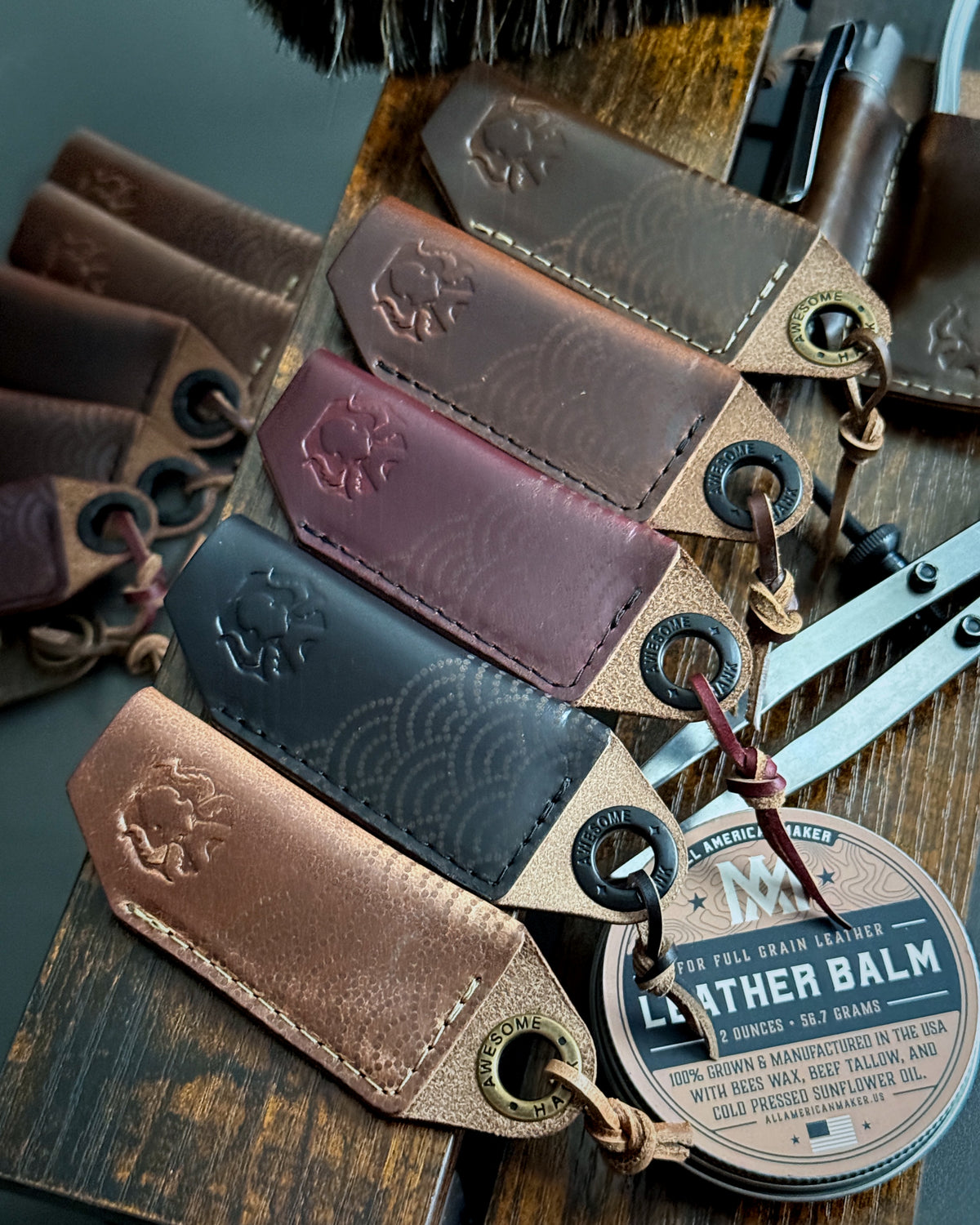 THE BOOT LIGHTER JACKET - HORWEEN LEATHER SEIGAIHA MOTIF (MULTIPLE COLORS)