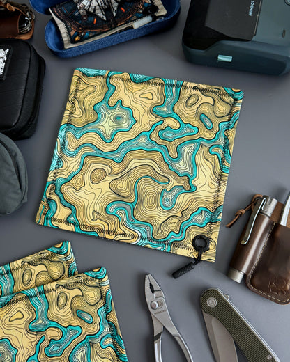 TURQUOISE TERRAIN HANDKERCHIEF (XL) - EDC HANK