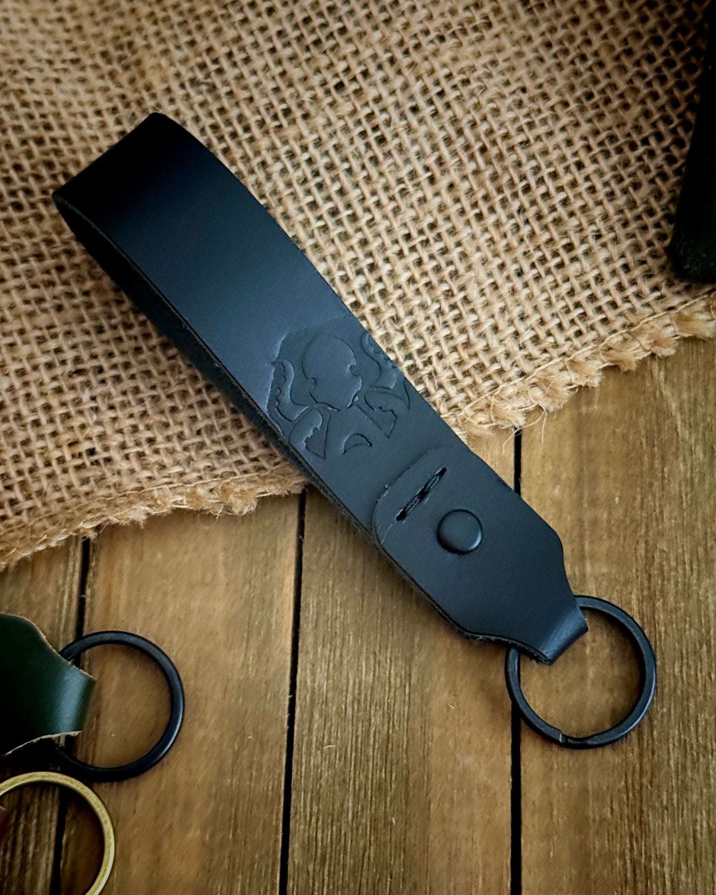 LEATHER KEY LOOP (BLACK)