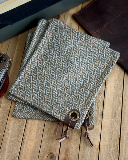 WOOL OLIVE DIAMOND PREMIUM HANDKERCHIEF